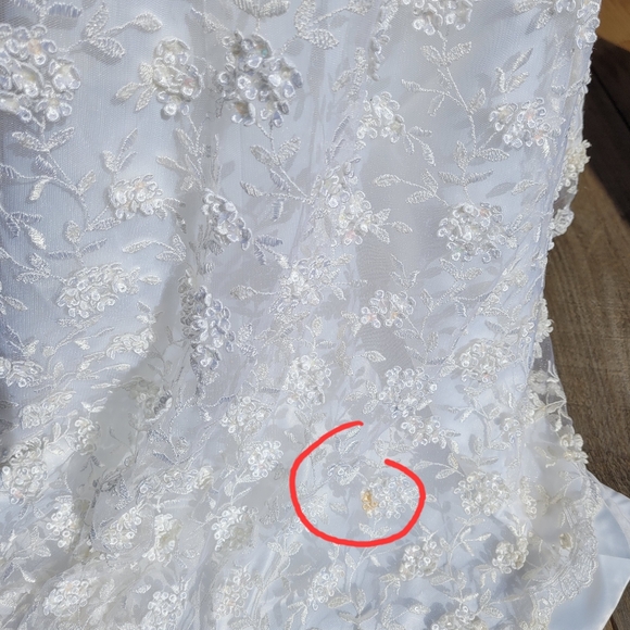 Embellished Halter Wedding Dress David's Bridal Michaelangelo - Picture 14 of 16